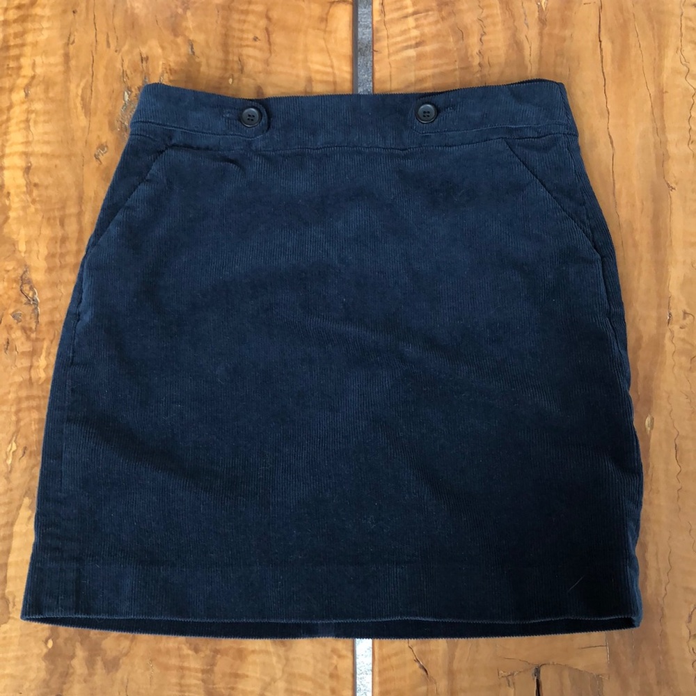 Banana Republic Navy Corduroy Skirt